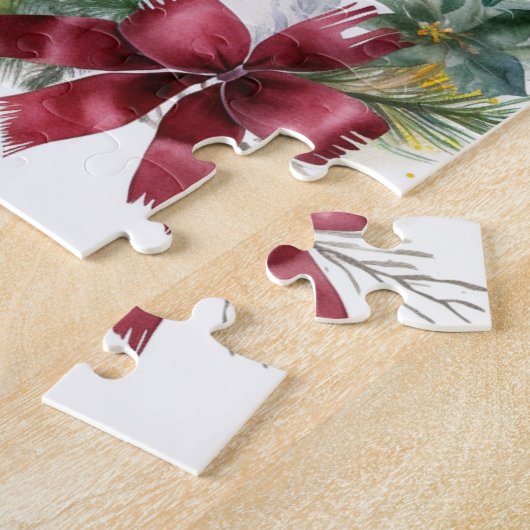 Cavalier Koning Kerstkrans Feestelijke Pup Legpuzzel (Zijkant)