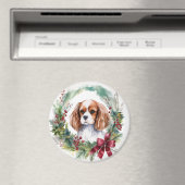 Cavalier Koning Kerstkrans Feestelijke Pup Magneet (Insitu (Vaatwasser))