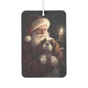 Cavalier Koning Met Kerstman Festive Kerstmis Luchtverfrisser