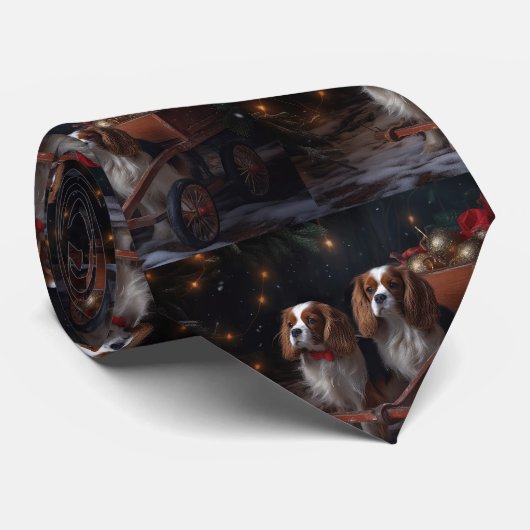 Cavalier Koning Sneeuw Slede Kerst Decoratie Stropdas (Opgerold)