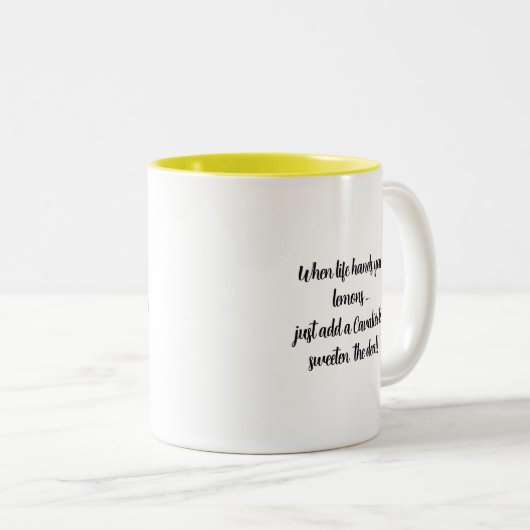 Cavalier Life Lemons Two-Tone Coffee Mok (Voorkant rechts)