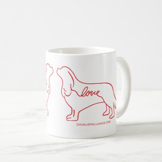 Cavalier Love Coffee Mok (Voorkant rechts)
