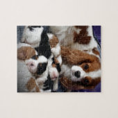 Cavalier Mam en Babies Legpuzzel (Horizontaal)