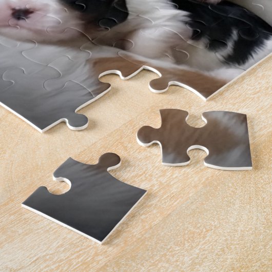 Cavalier Mam en Babies Legpuzzel (Zijkant)