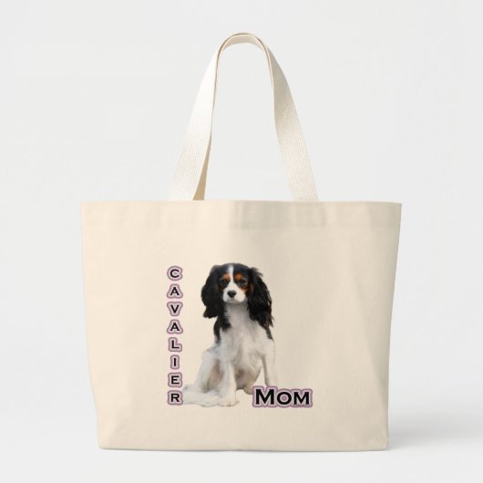 Cavalier Moeder 4 Grote Tote Bag (Voorkant)