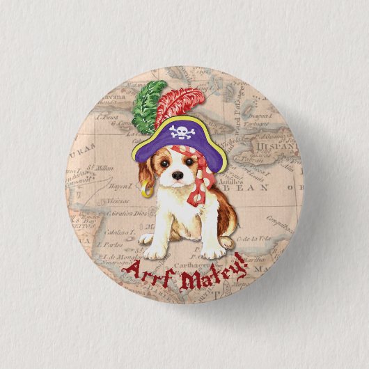 Cavalier Pirate Ronde Button 3,2 Cm (Voorkant)