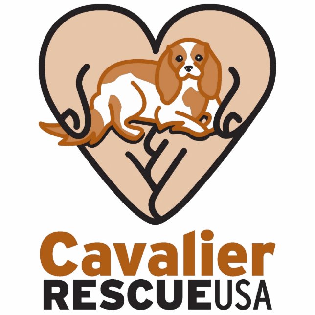 Cavalier Rescue USA Logo Staand Fotobeeldje (Voorkant)