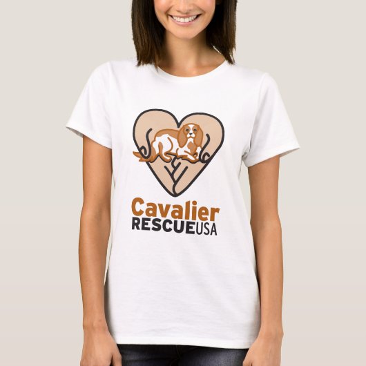 Cavalier Rescue USA Logo T-shirt (Voorkant)