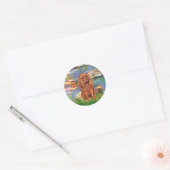 Cavalier (Ruby7) - Waterlelies 2 Ronde Sticker (Envelop)