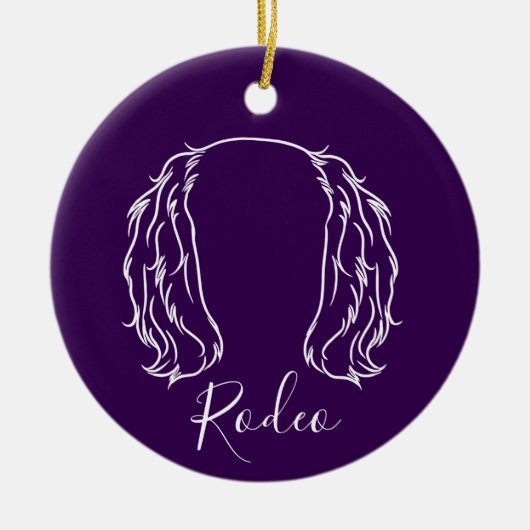 Cavalier Sieraad (Pootafdrukken) Keramisch Ornament (Voorkant)