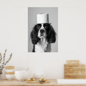 Cavalier Spaniel Bathroom Print, Funny Dog Toilet Poster (Keuken)