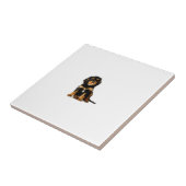 Cavalier Spaniel Black & Tan Tile Tegeltje (Zijkant)