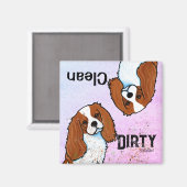 Cavalier Spaniel Dishwasher magnet (Voorkant / Achterkant)