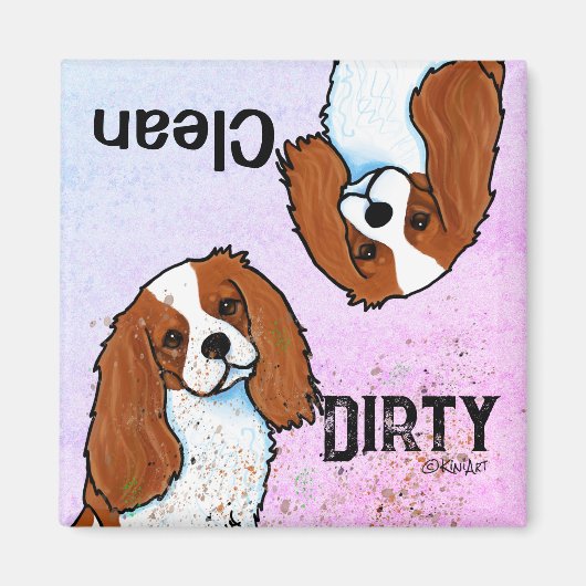 Cavalier Spaniel Dishwasher magnet (Voorkant)