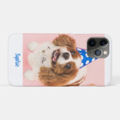 Cavalier Spaniel Dog of Uw Foto, blauwe naam Case-Mate iPhone Case (Achterkant (horizontaal))
