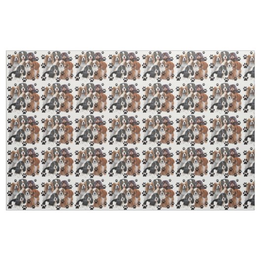 Cavalier Spaniel Fabric Stof (Yard (91,4 cm))