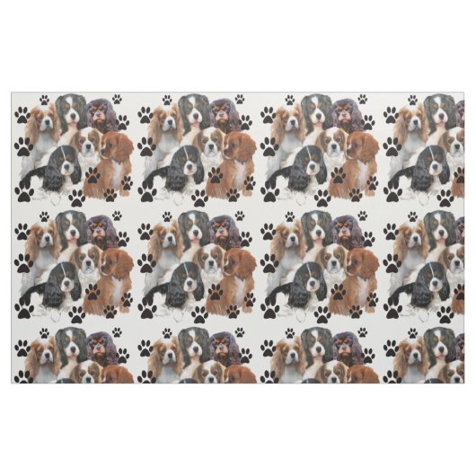 Cavalier Spaniel Fabric Stof (Fat Quarter)
