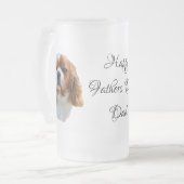Cavalier Spaniel Fathers Day Matglas Bierpul (Voorkant links)