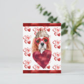 Cavalier Spaniel Hearts Hondenliefhebber Valentijn Feestdagenkaart (Staand voorkant)