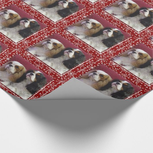 Cavalier Spaniel Holiday Wrapping Paper Cadeaupapier (Hoek)