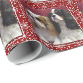 Cavalier Spaniel Holiday Wrapping Paper Cadeaupapier (Rol Hoek)