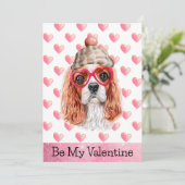 Cavalier Spaniel I Wof You Dog Valentijnsdag Feestdagenkaart (Staand voorkant)