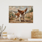 Cavalier Spaniel Impressionistisch Landschap Poster (Keuken)