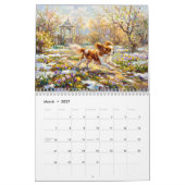 Cavalier Spaniel Impressionistische Tuinkalender Kalender (Mar 2027)