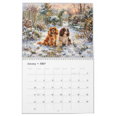 Cavalier Spaniel Impressionistische Tuinkalender Kalender (Jan 2027)
