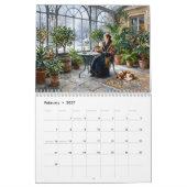 Cavalier Spaniel Impressionistische Tuinkalender Kalender (Feb 2027)