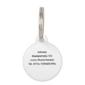 Cavalier Spaniel Line Art Personalized Tag Huisdierpenning (Achterkant)