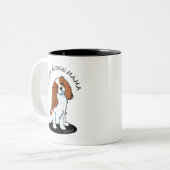 Cavalier Spaniel Mam Tweekleurige Koffiemok (Voorkant links)