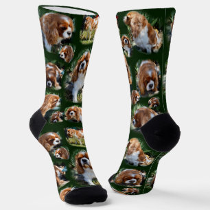 Cavalier Spaniel Photo Collage, Crew-Sokken Sokken