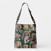 Cavalier Spaniel Photo Collage, Crossbody Bag Tas (Achterkant)