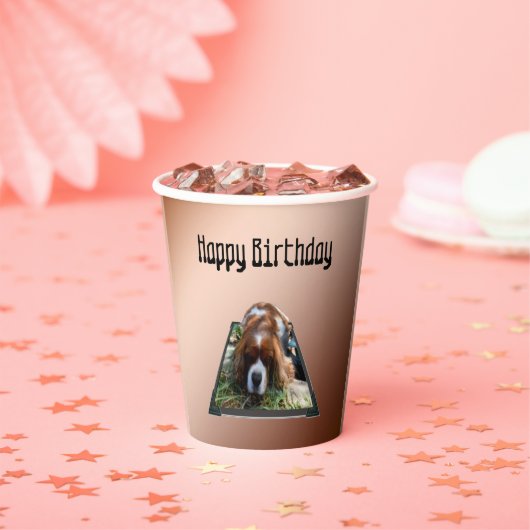 Cavalier Spaniel Popout Art, Papieren Bekers (Insitu)