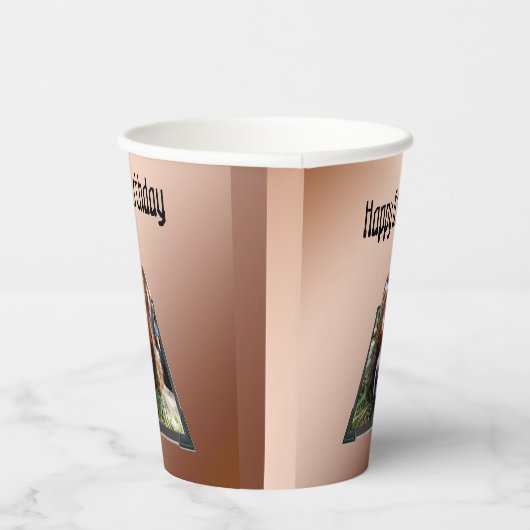 Cavalier Spaniel Popout Art, Papieren Bekers (Rechts)