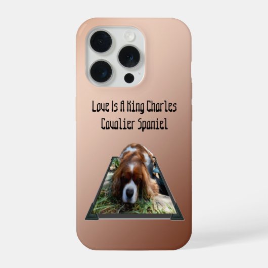 Cavalier Spaniel Popout Kunst, iPhone Hoesje (Achterkant)
