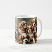 Cavalier Spaniel Puppies gewoon te Schattige, Koffiemok (Voorkant rechts)