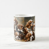 Cavalier Spaniel Puppies gewoon te Schattige, Koffiemok (Center)