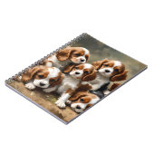 Cavalier Spaniel Puppies zijn gewoon Schattig, Notitieboek (Linkerzijde)