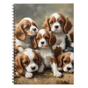 Cavalier Spaniel Puppies zijn gewoon Schattig, Notitieboek