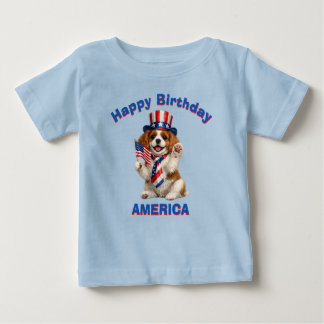 Cavalier Spaniel Puppy (2d) Patriottisch Kinder T-
