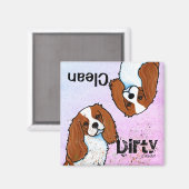 Cavalier Spaniel vaatwasser magneet (Voorkant / Achterkant)