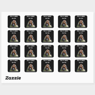 Cavalier Spaniel, Vierkante Stickers