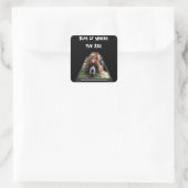 Cavalier Spaniel, Vierkante Stickers (Tas)