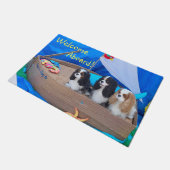 Cavalier Spaniel — Welkom aan boord van deurmat (Schuin)