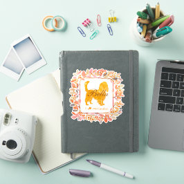 Cavalier Sticker - Gepersonaliseerd Pastel Oranje