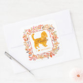 Cavalier Sticker - Gepersonaliseerd Pastel Oranje (Envelop)