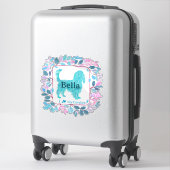 Cavalier Sticker – Gepersonaliseerd Pastelblauw Ca (Koffer)