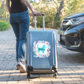 Cavalier Sticker – Gepersonaliseerd Pastelblauw Ca (Koffer Insitu)